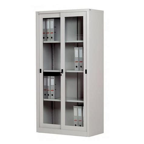 stainless steel sliding door cabinet|metal cabinet with glass doors.